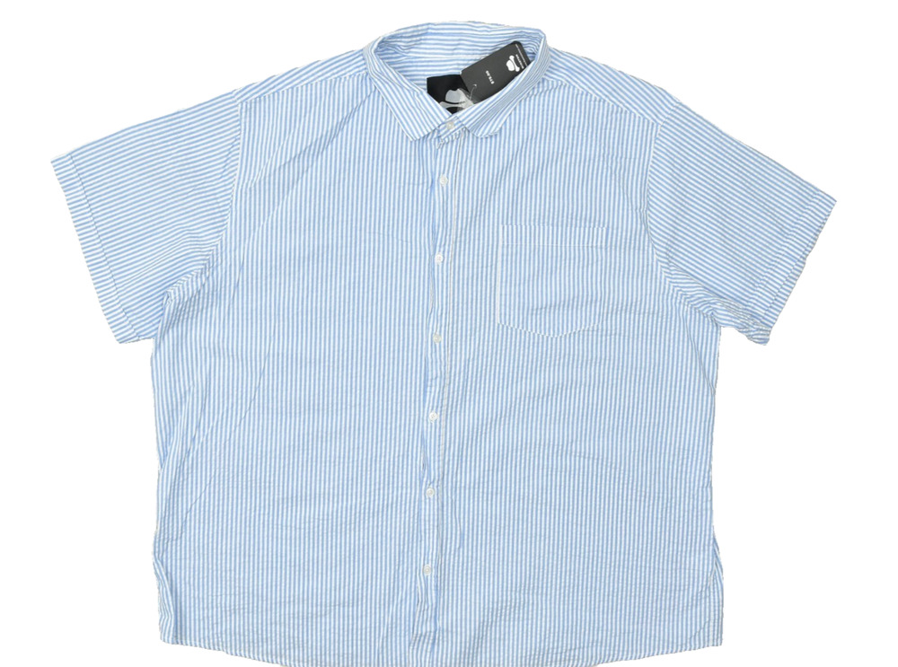 Winston Men's Blue & White Stripe Button Down Shirt Regular Size 4XL NEW